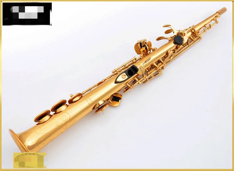 Фото Made in Japan Straight pipe soprano 475 Sax B Flat Brass musical instruments professional-grade with case. Mouthpiece Reed №2