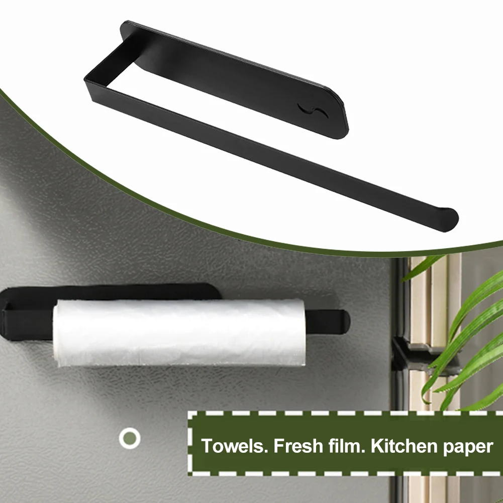 

For Bathroom Wall Mount Magnetic Save Space Rags Multifunction Toilet Under Cabinet Paper Towel Holder Home Stainless Steel
