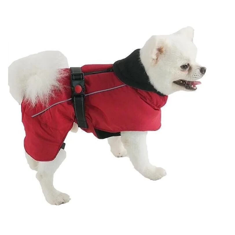 Зимние комбинезоны для собак теплые Светоотражающие пальто лыжная куртка
