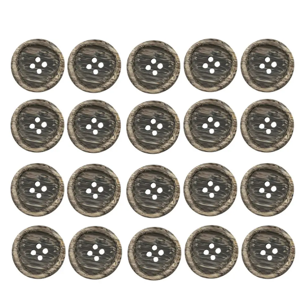 

40pcs Round Buttons Resin Clothing Buttons Simple DIY Clothes Sewing Buttons