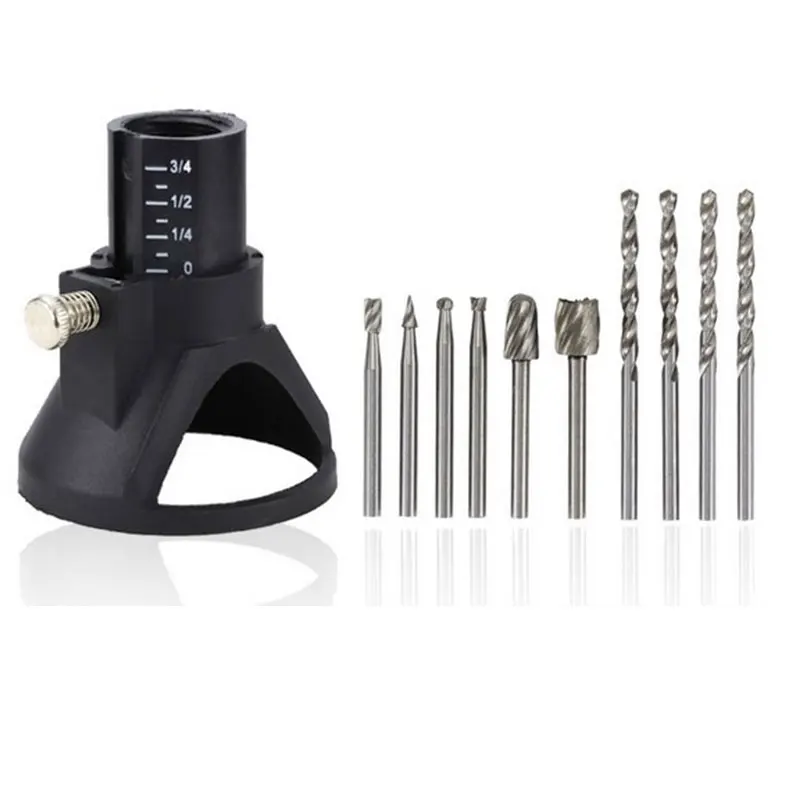 

11Pcs HSS Routing Router Drill Bits Set Dremel Carbide Rotary Burrs Tools Wood Stone Metal Root Carving Milling Cutter