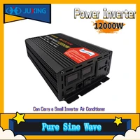 juxing 12000w pure sine wave power inverter dc12v to ac230v converter use for air conditioner refrigeratormicrowave drill