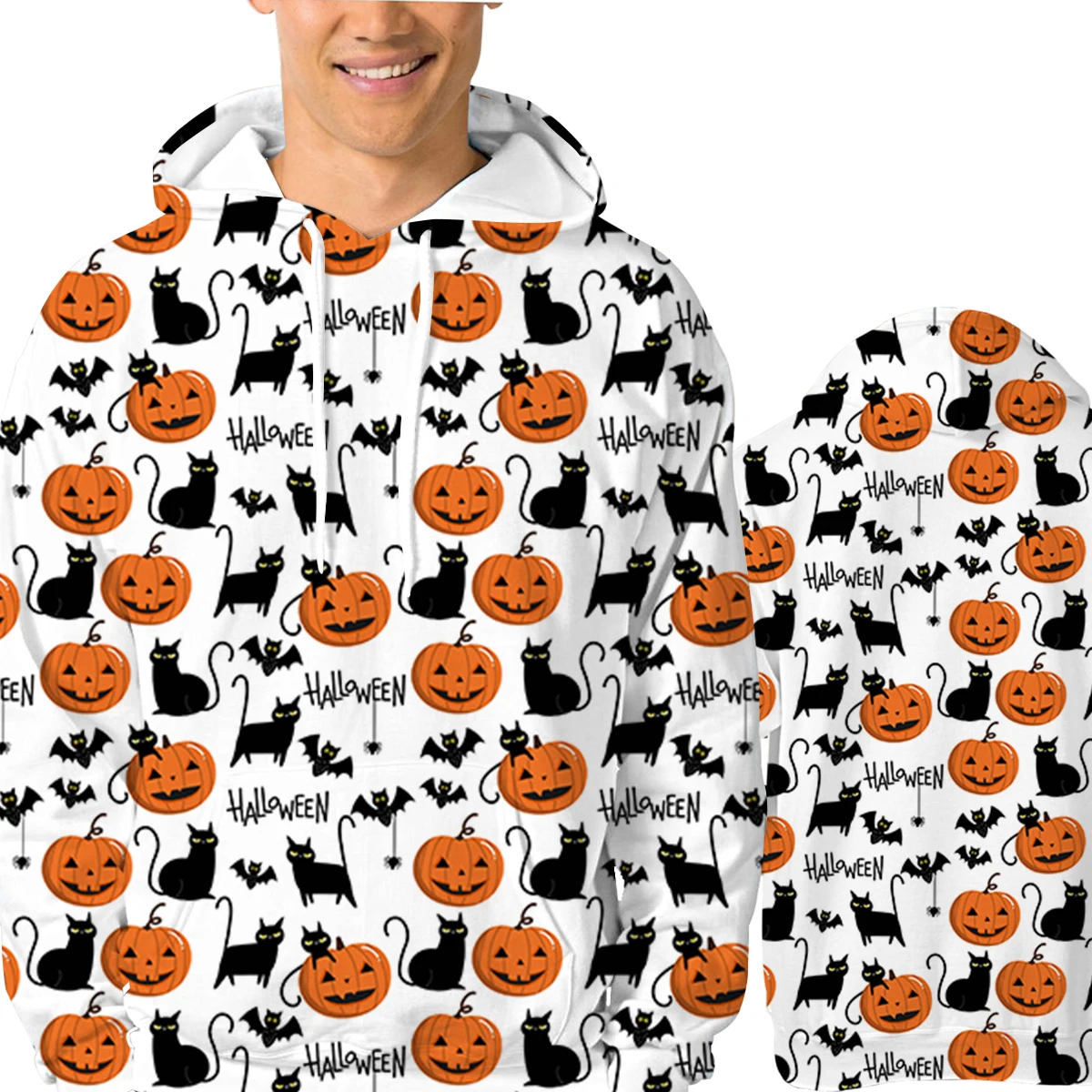 

Happy Halloween Pumpkin Cat 3D Printing Sweatshirts Fashion Streetwear Long Sleeve Hoodies Graphic Style Women Vintage Hoodies