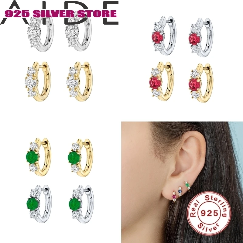 

Aide 925 Sterling Silver Fashion Earrings Pearl Circle Surrounded by pearls Distortion Earrings Fashion CZ Elegant Women Jewelry