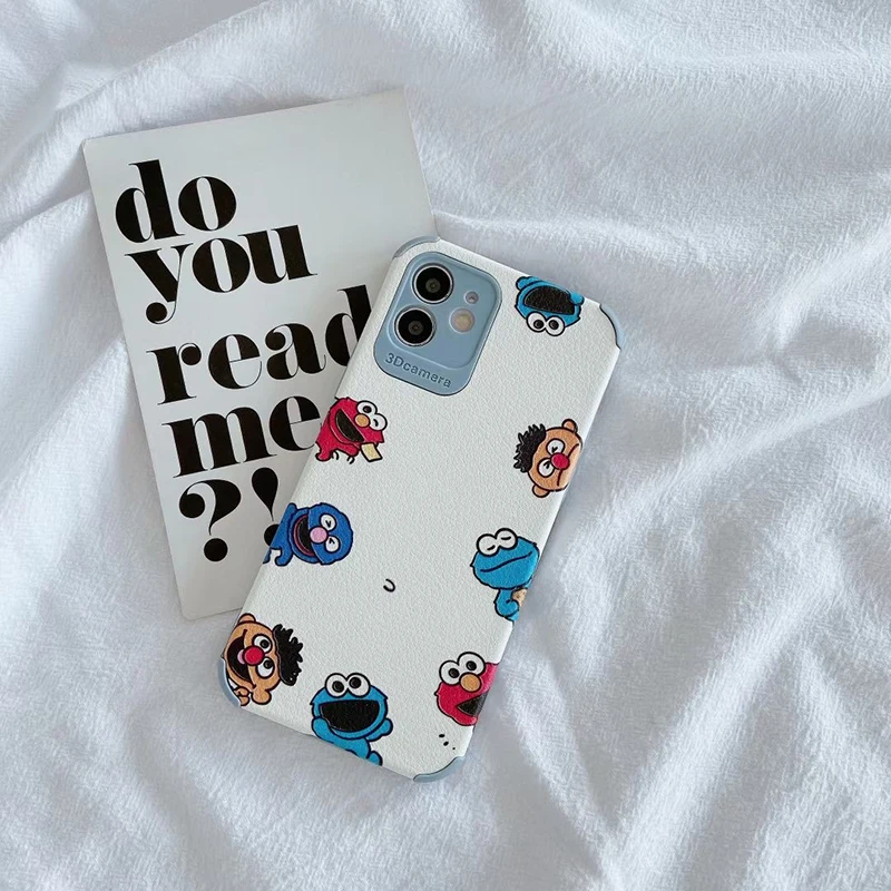 

Hot Military Shockproof Cute Sesame Street Soft Silicon Phone Case for Apple Iphone 7 8 Plus 11 Pro X XS XR MAX 12 MiNi SE Cover
