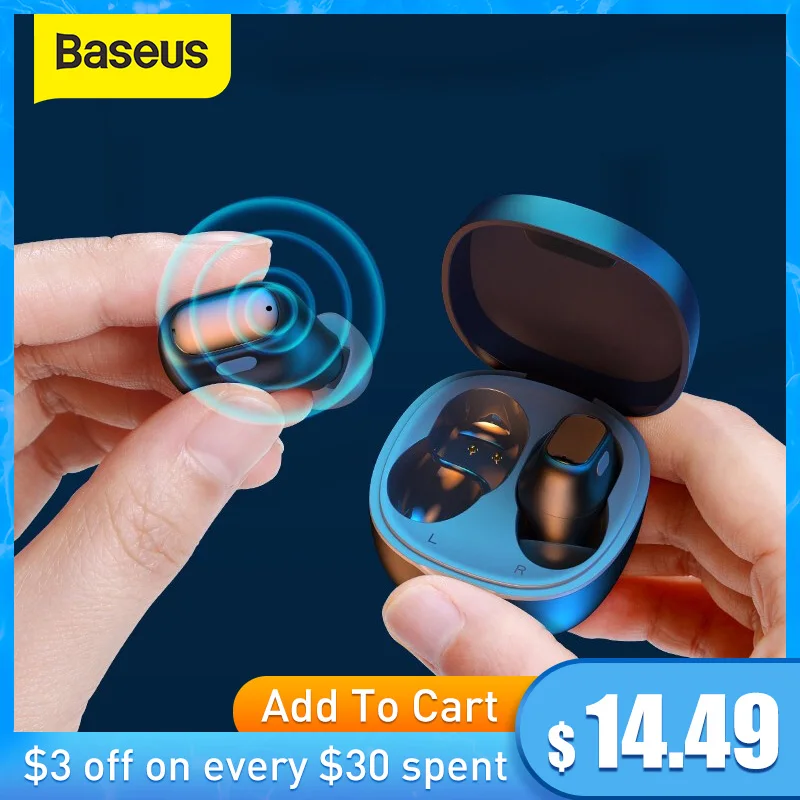  Baseus WM01 TWS Bluetooth Earphones Stereo Wireless 5.0 Bluetooth Headphones Touch Control Noise Cancelling Gaming Headset 