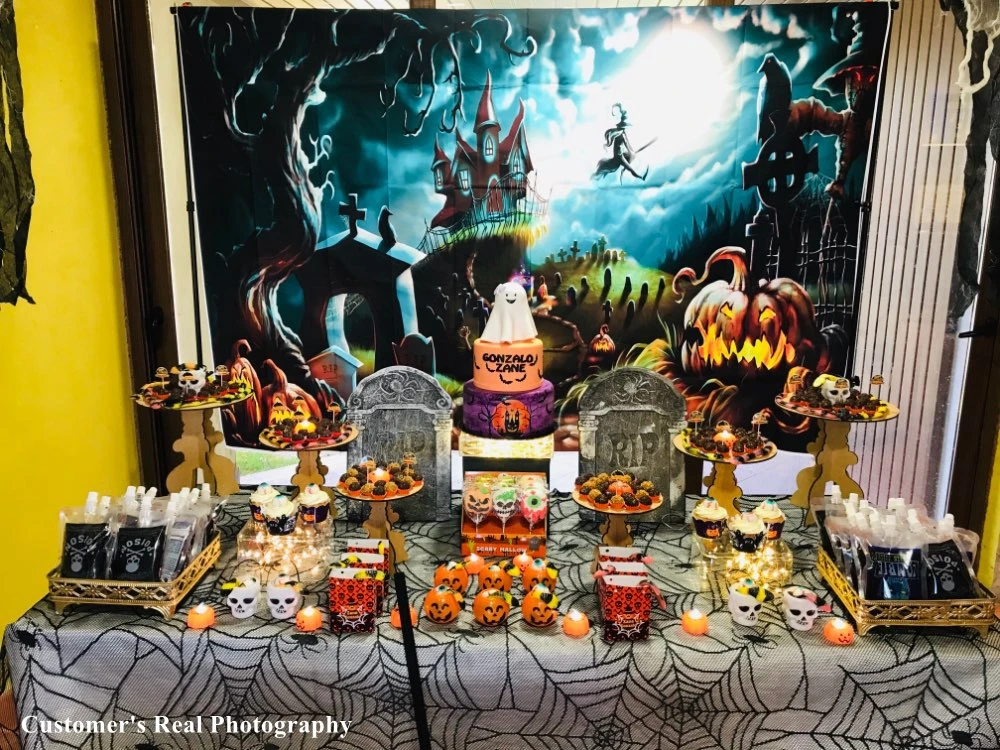 Фоны для детской фотосъемки Yeele джунгли тыква старый замок луна Хэллоуин