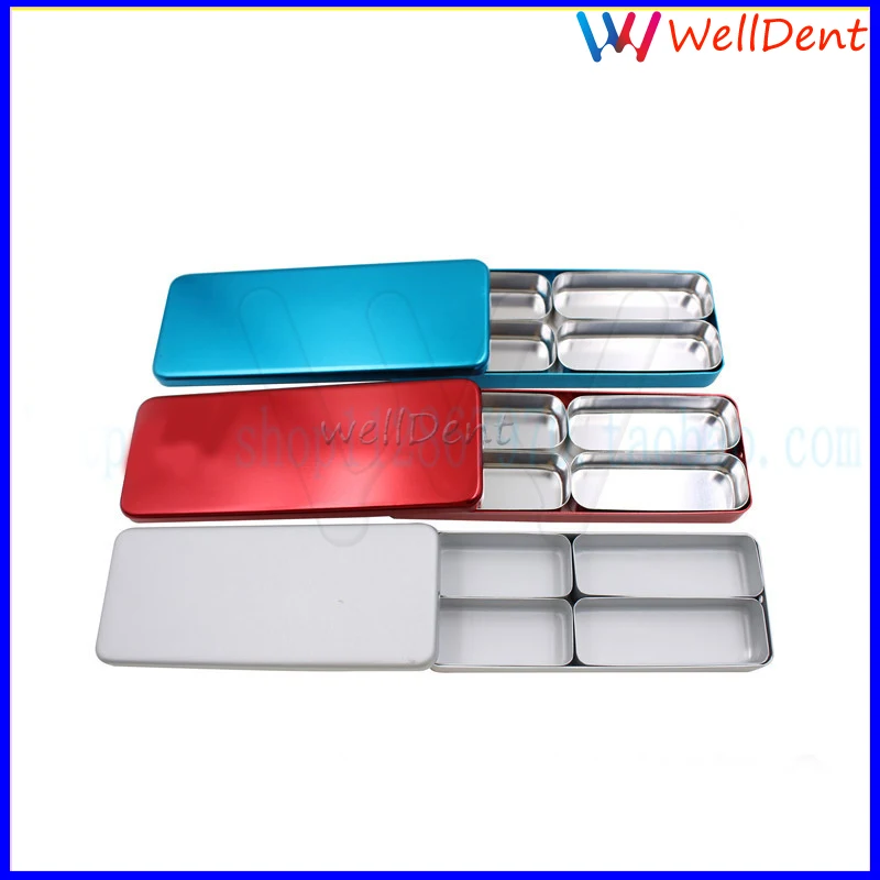 

Dental Bur Needle Scaler Head Disinfection Aluminum Box Place Enlarged Dental Material Instruments