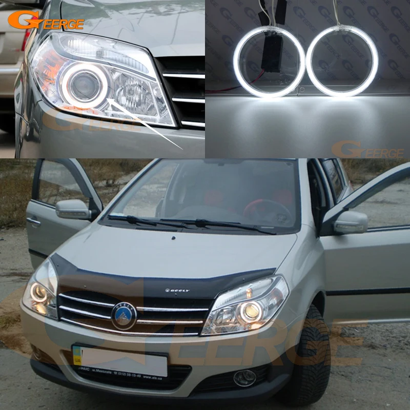 Для Geely MK Cross 2010 2011 2012 2013 2014 Отличный ультра яркий CCFL ангельские глазки Halo кольца