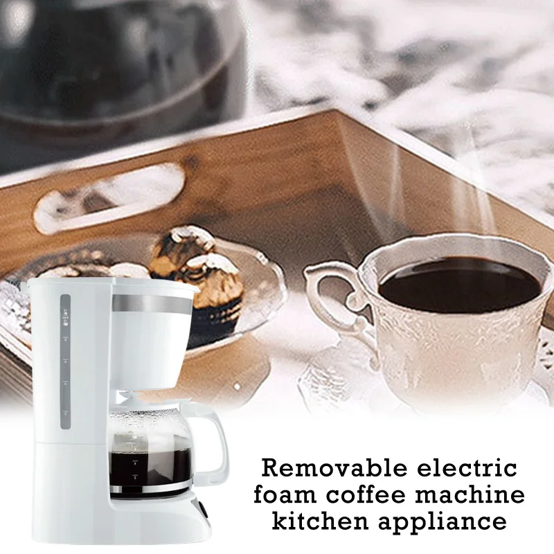 

Automatic Electric Coffee Machines 12 Cups 1.5L Espresso Coffee Machine Detachable Electric Foam Coffee Maker Kitchen Appliance