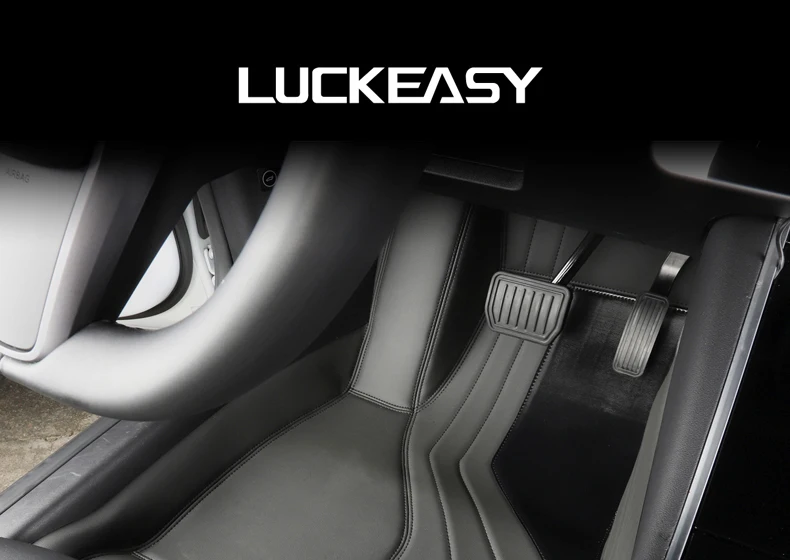 LUCKEASY для Tesla модель 3- автомобиль из микрофибры носить все включено коврики 3 шт./компл