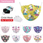Маска для лица с рисунком единорога, детская маска, маска с забавным принтом пончиков, маска унисекс, моющаяся многоразовая маска, Ветрозащитная маска