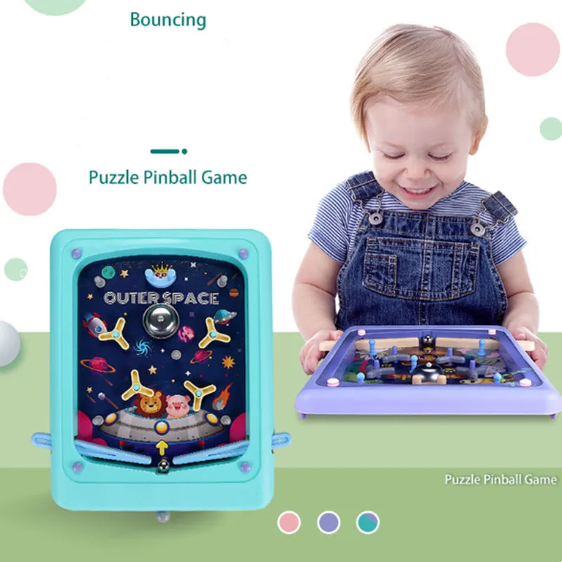 

1 PC Game Machine Children Pinball Game Machine Puzzle Cartoon Table Ejection Maze Game Machine Parent-child Interactive Toy