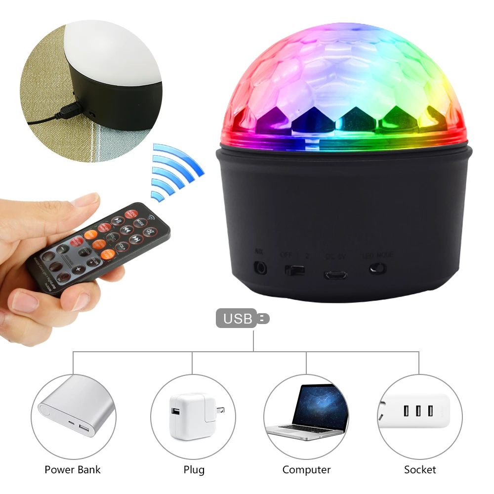Цветной Вращающийся атмосферный Ночной светильник 9 цветов светодиодный Bluetooth