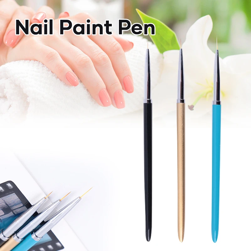 

3Pcs Nail Art Brush Nail Pen Set for Manicure Gradient Color Tips DIY Painting Drawing Pen Nail Paint Pens New Art Tool