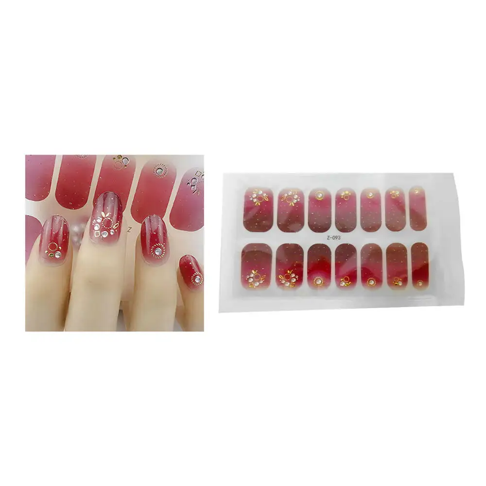 1 упаковка 3D Алмазные Наклейки для ногтей накладные ногти художественные
