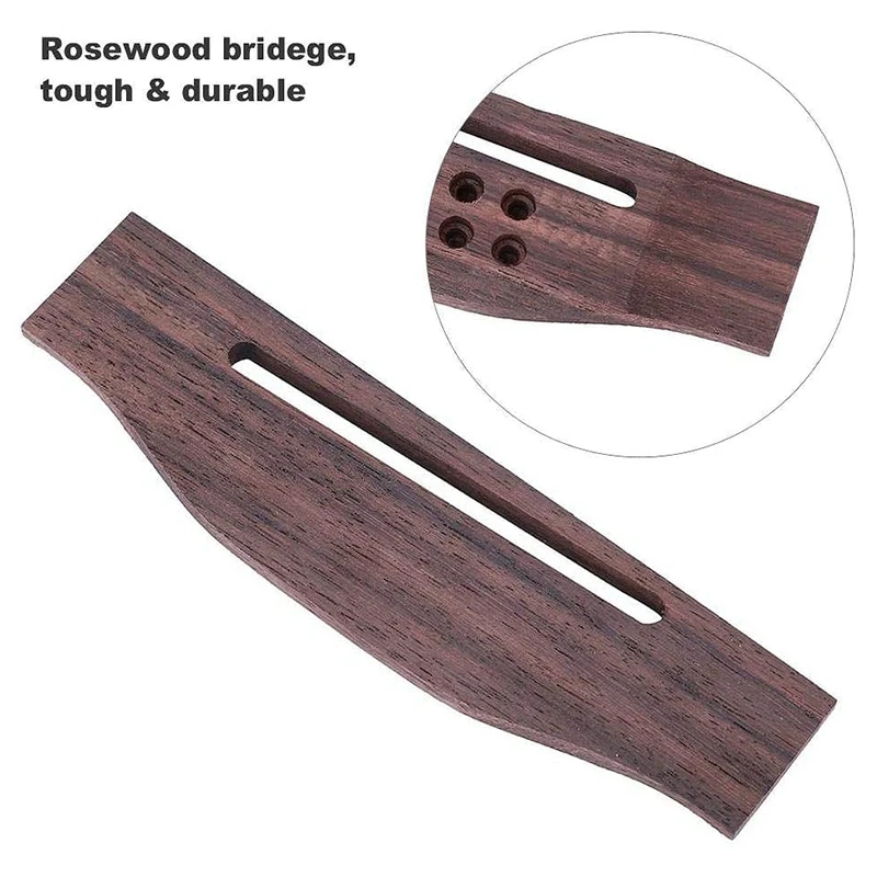 

New Wood Guitar Bridge12-String Rosewood Acoustic Guitar Bridge Saddle