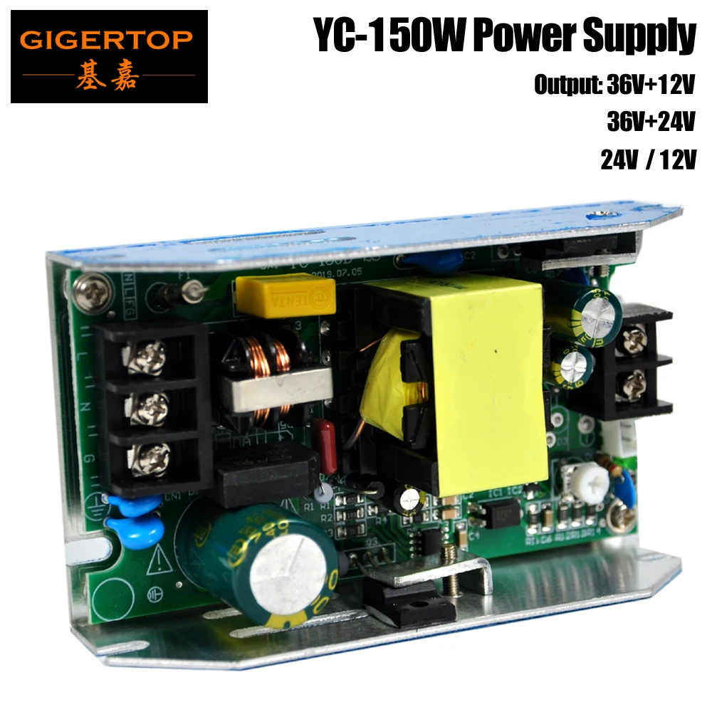 TIPTOP 150W 12V 24V 36V 54X3W Led Par Светильник Питание RGB 3IN1 DMX Управление для сцены светильник
