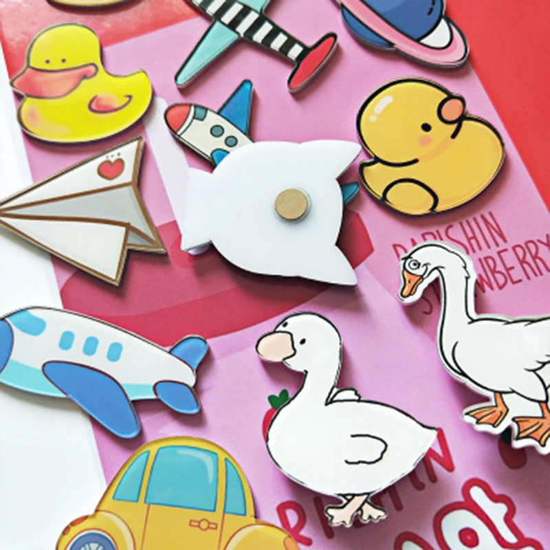 Рождество мультфильм утка самолет ракета акриловый кухонный декоративный