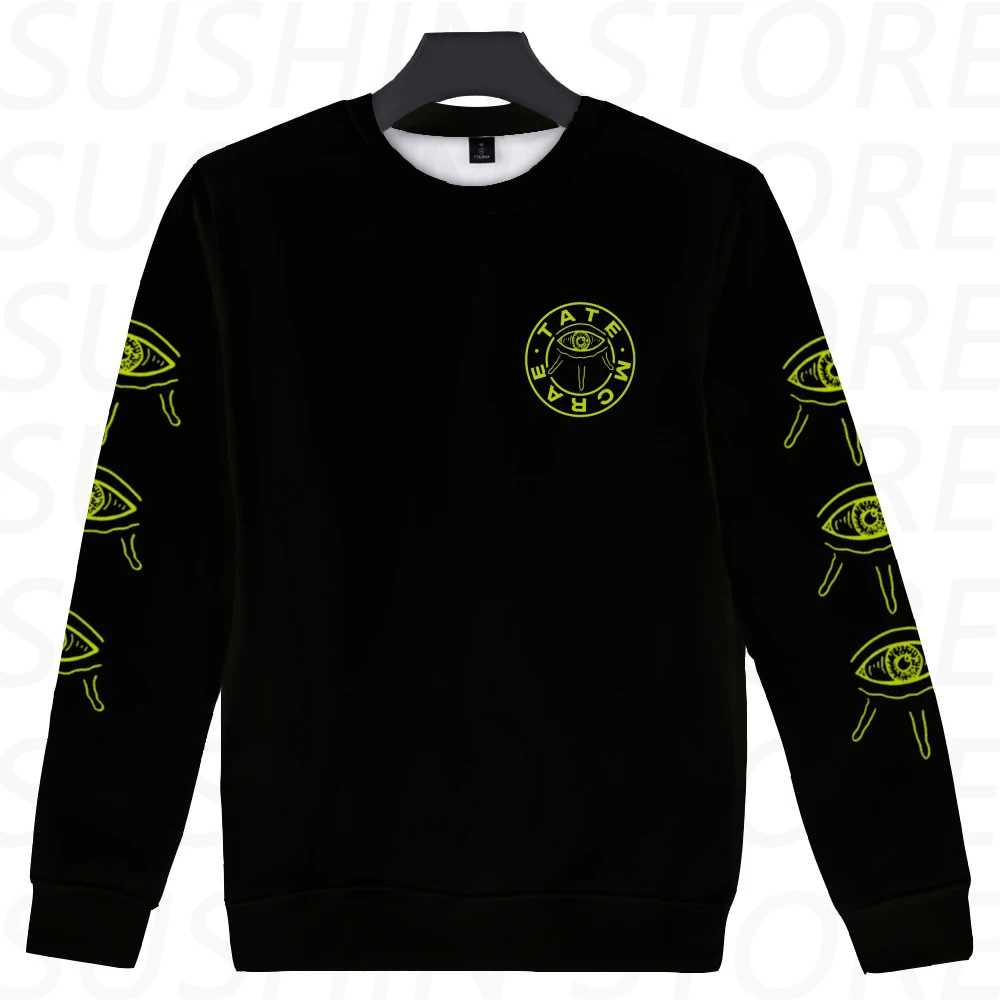 

TATE MCRAE EYE LONG SLEEVE 3D O-Neck Hoodie Letter Pattern Printed Harajuku Hoodie Unisex O-Neck Hoodie tops