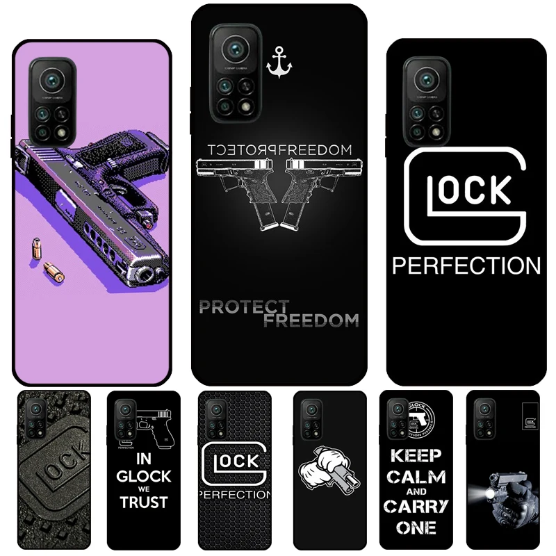 Чехол Glock Handgun для телефона Xiaomi Mi 11 Ultra 10 Lite 11T 10T Pro POCO X3 NFC F3 M3 мягкий чехол |