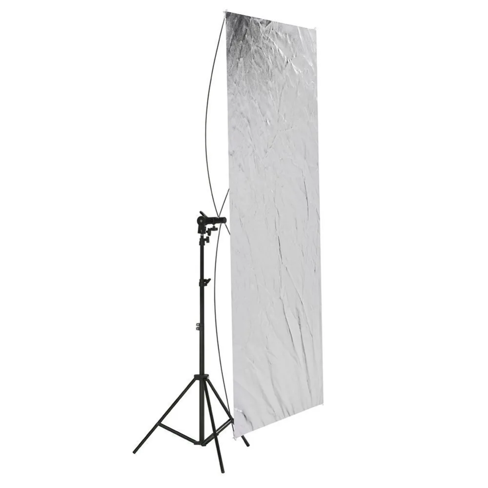 

Neewer 35"x70"/90x180cm Photo Studio Gold/Silver/Black/White Flat Panel Light Reflector 360 degree Rotating Holding Bracket