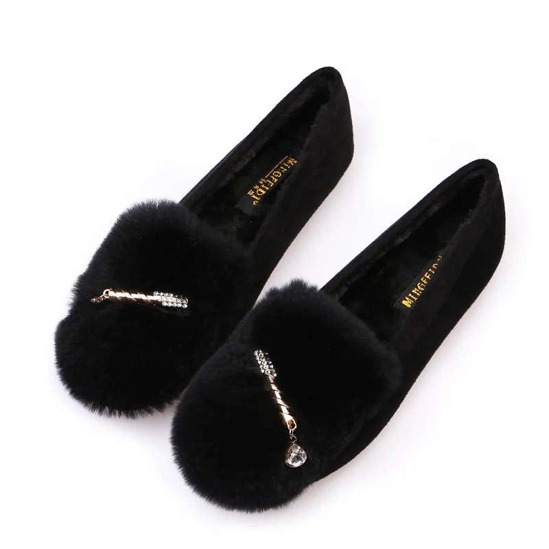 

Новинка 2020, женская обувь с мехом LKSHOE, модная теплая нескользящая обувь большого размера на осень и зиму, женская обувь 40 - 43