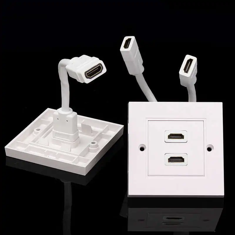 Uk Socket Port Hd Hdmi Wall Panel British With Short Cable Video Plug Charger Electrical | Электроника