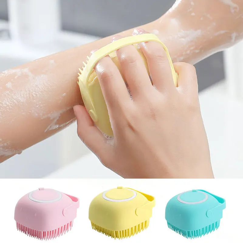 

1PC Bath Brush Silicone Massage Scrubber Multifunction Bathroom For Babies Body Cleaning Skin Exfoliating Scrubbing Home Tool