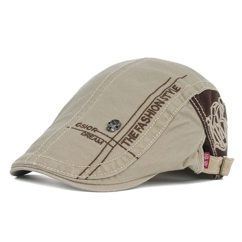 

Spring and Summer Men's Beret Letter Embroidery Outdoor Travel Leisure Wild Sun Hat Fashion Avant-garde Hat