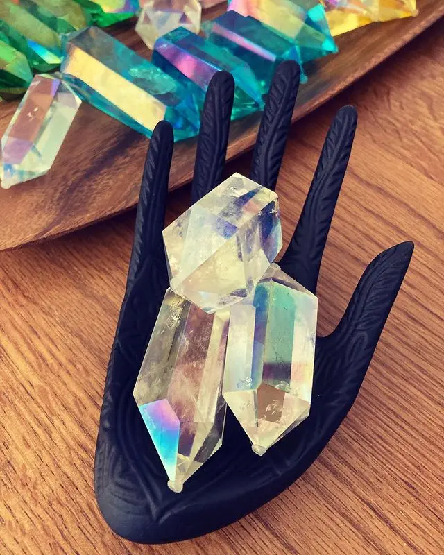 

Прозрачный кварц Angel Aura с двойной точкой