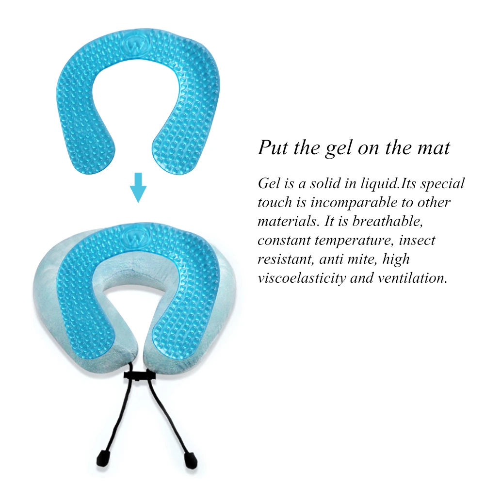 Горячая u-образная Подушка Coolling силиконовая наклейка холодный лед коврик для