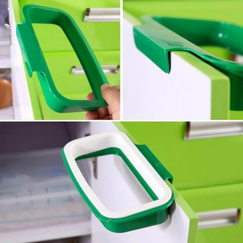 

Hanging Garbage Bag Holder Kitchen Cupboard Stand Trash Storage Rack Plastic Kitchen hanging trash rack for garbage bags