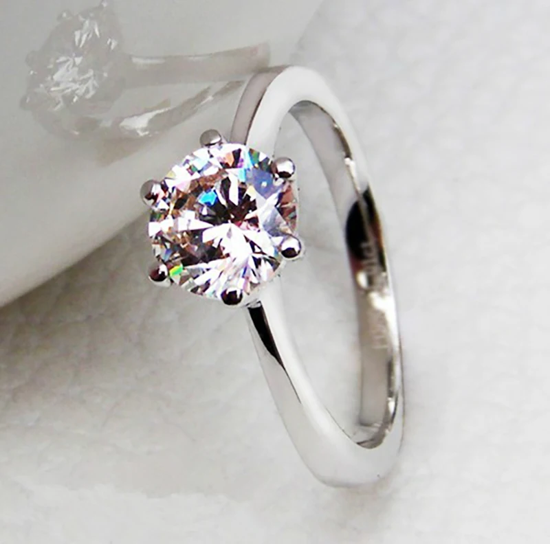 С сертификатом производство Китай роскошная женская 1.0ct лаборатории кольцо с