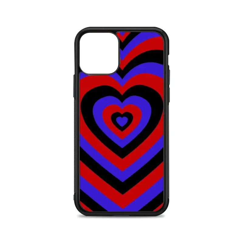 

blue red black love heart Phone Case for iPhone 12 mini 11 pro XS Max X XR 6 7 8 plus SE20 High quality TPU silicon cover