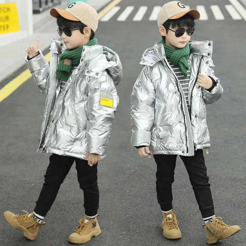 

Children's clothing boys winter coat 2020 new children's western style down padded coat boys plus velvet padded