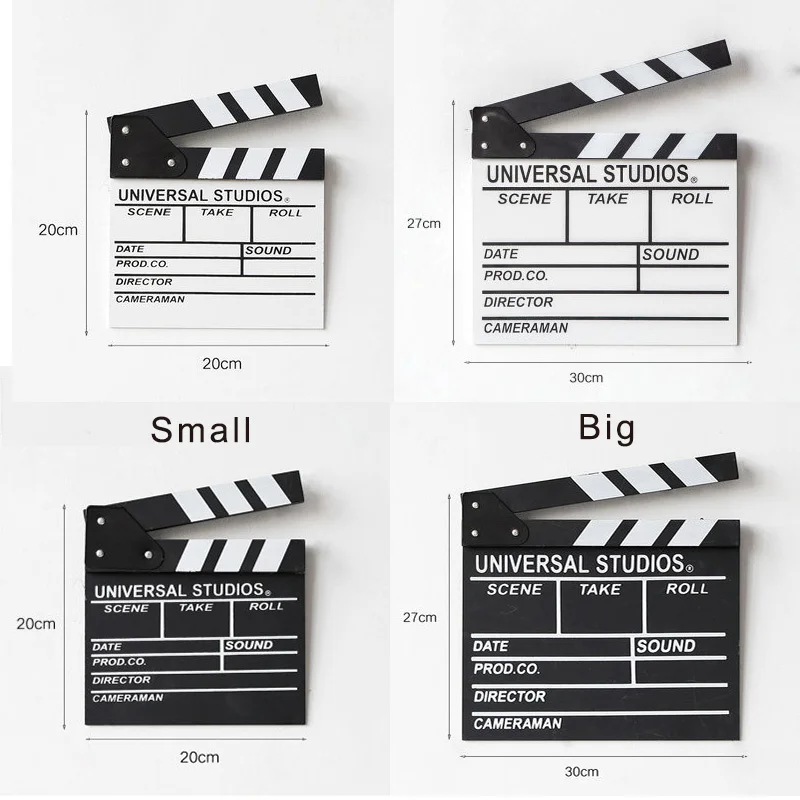 Деревянный голливудский фильм Режиссер Видео Сцена кино Хлопушка доска