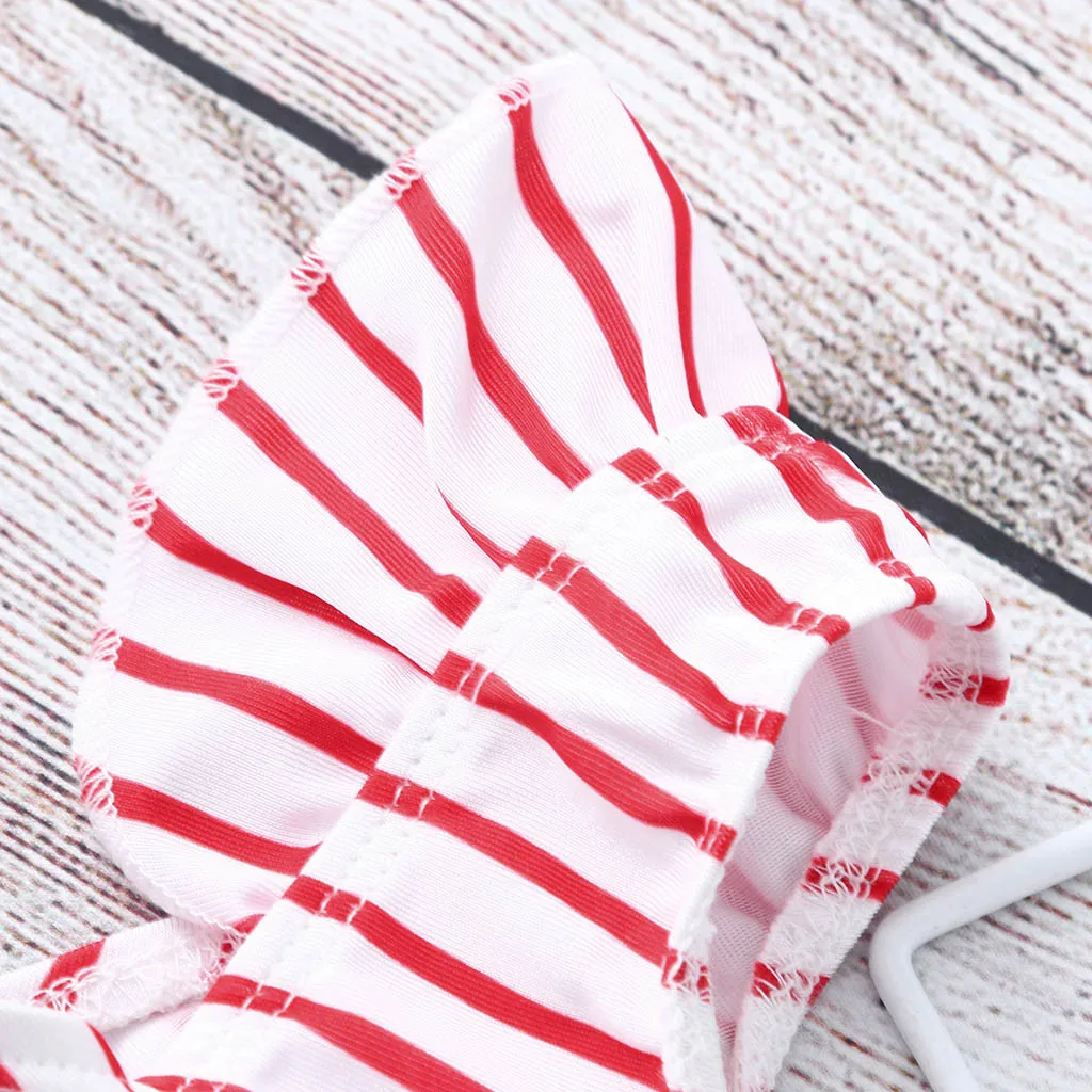 Купальный костюм для маленьких девочек цельный купальный в полоску с рисунком