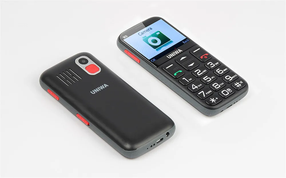 UNIWA V808G Mobile Phone Russian Keyboard 3G WCDMA Phone Strong Torch Senior Cellphone Elderly Big SOS Push-Button Phone Old Man