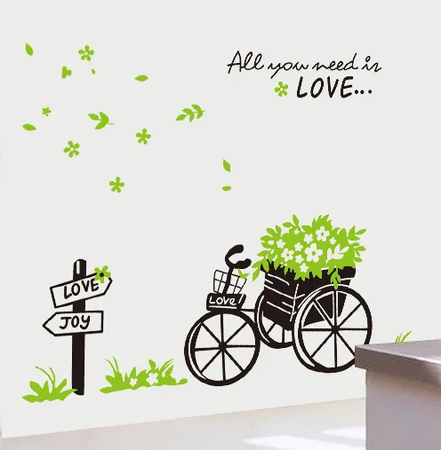 Горячая Распродажа креативные декоративные обои для дома съемный велосипед