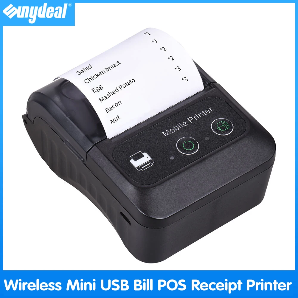 

Беспроводной BT принтер этикеток Портативный 58 мм Термальность чековый принтер мини USB Билл POS мобильный принтер Поддержка ESC/POS команды