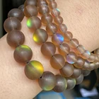 Каменные тусклые полированные коричневые Австрийские хрустальные Круглые бусины для изготовления ювелирных изделий сделай сам браслет ручной работы Шарм аксессуары 6-12 мм 15 дюймов