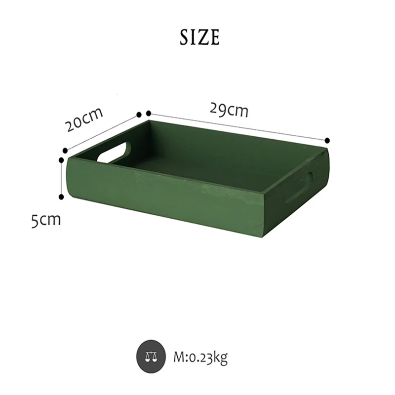 Многоцветные нежные тона с ручкой деревянный прямоугольный лоток изысканный