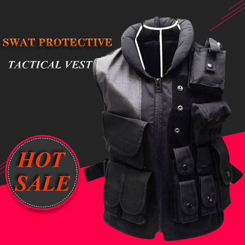 Tactical Molle Airsoft Hunting Vest Body Armor Combat Assault Plate ...
