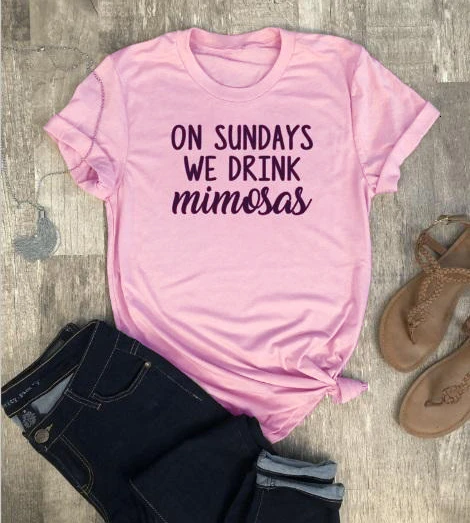 

Mimosas camiseta rosa feminina tumblr -K865