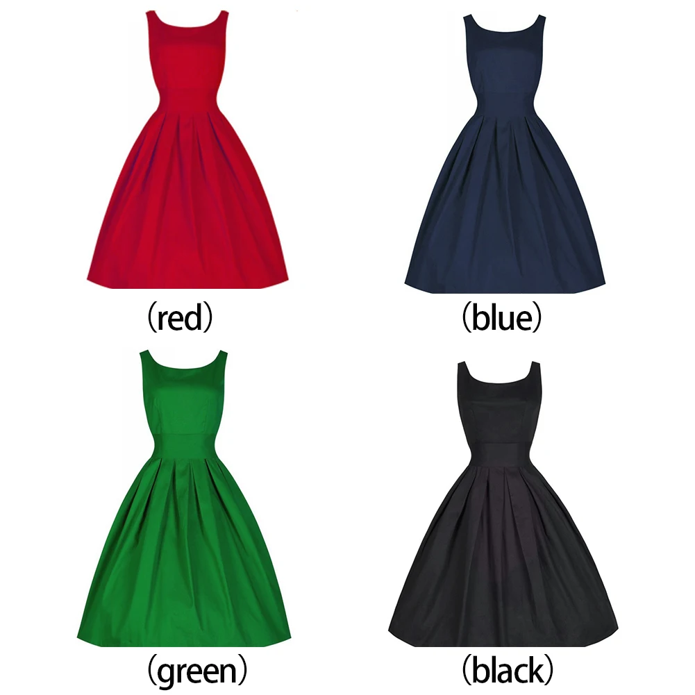 Женский летний элегантный красный черный 1950s винтажный Pinup ретро рокабилли Стиль