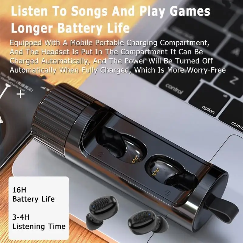 

E12 Macaron TWS Bluetooth 5.0 Rotating Open Cover Touch Operation Bluetooth Headset Audifonos Bluetooth Fone De Ouvido Earphone