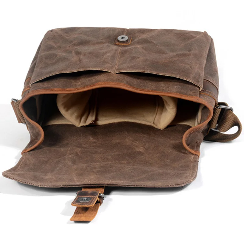 Retro Waterproof Camera Bag Photography Packages Dslr Shoulder Sling Case for Sony Nikon Canon Canvas Mini Single Messenger Men |