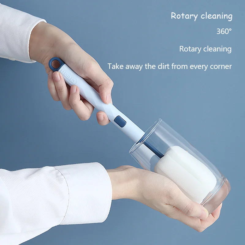 

Household Detachable Cleaning Sponge Brush Can Be Used For Children's Milk Bottles, Thermos Cups And Glasses