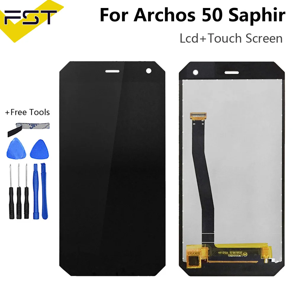 Черный 5 0 'для Archos 50 Saphir ЖК дисплей + кодирующий преобразователь сенсорного